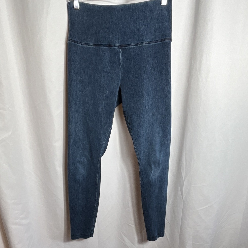 Lyssé Women's Blue High Rise Pull-On Ankle Denim Leggings Regular Size‎ Medium